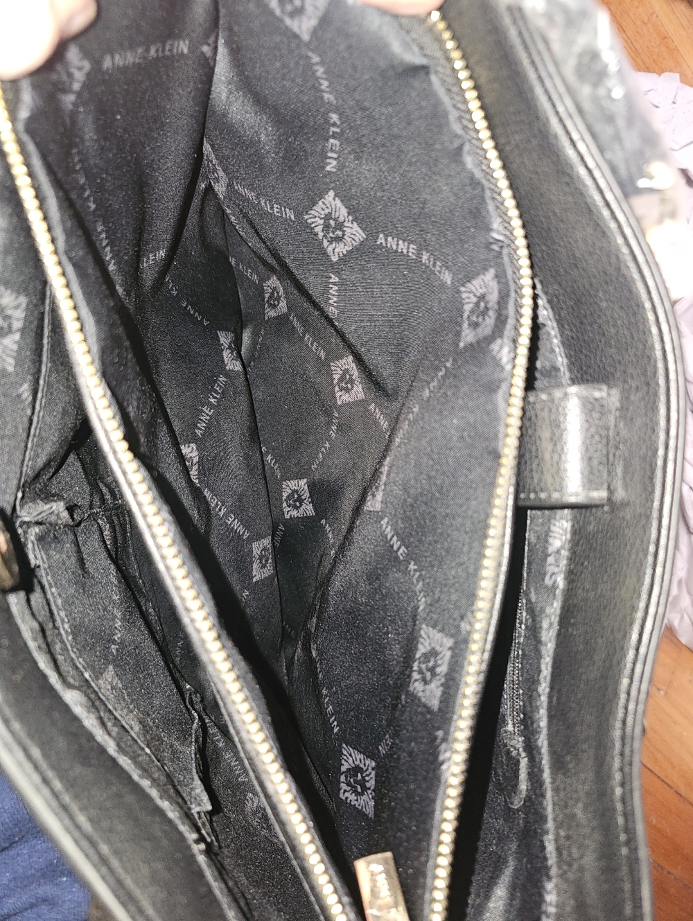 Anne Klein Black and Gold Quilted Tote - Picture 8 of 9